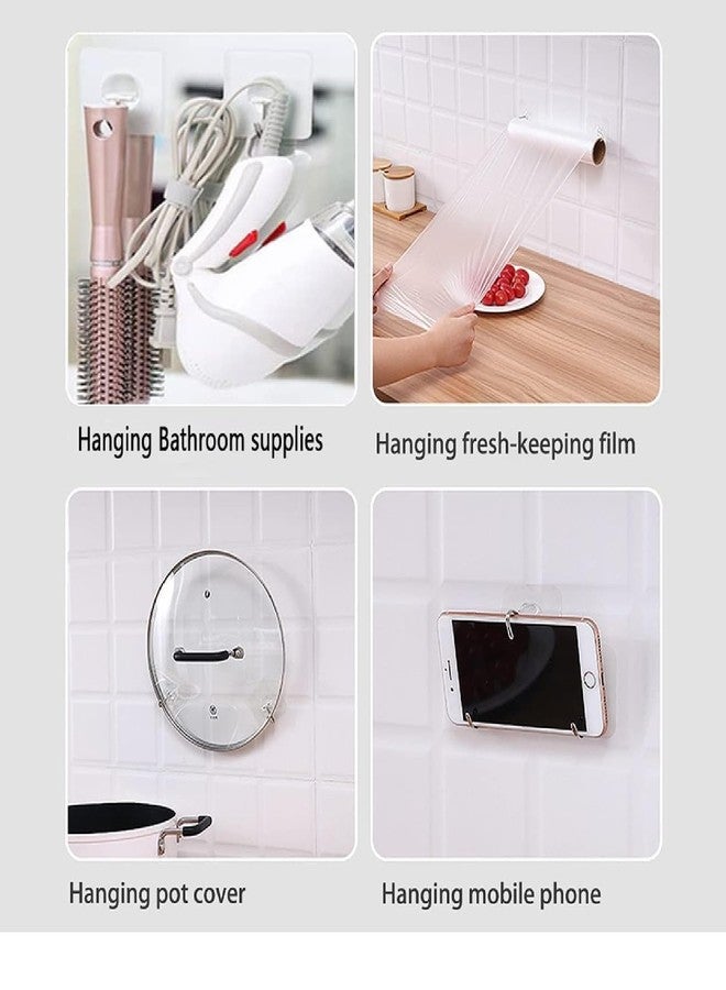 Winberg Self-Adhesive Wall Hooks, 20 Pieces, Stainless Steel, Multi-Purpose Bathroom Kitchen Hooks HFLW20 - Image 4